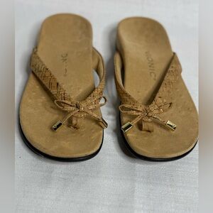 Vionic Women's Bella Gold Cork  (Tan) Cushion Sandals Size 5